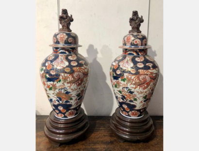 Paire de potiches Imari – Antiquaire Nîmes